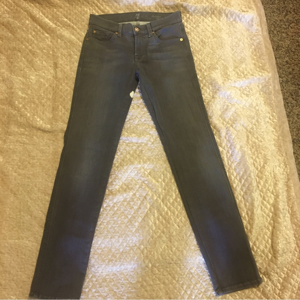 Grey 7 For All Mankind The Slim Cigarette Jeans, Size 27